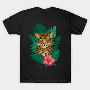 Tropical Jungle Leopard | Green T-Shirt